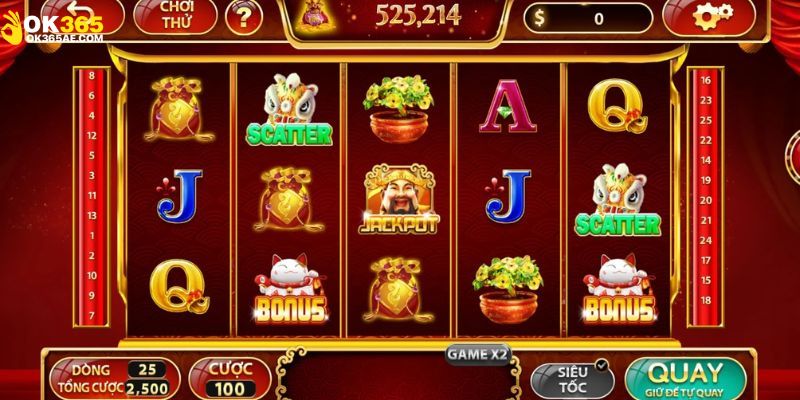 Hướng dẫn các bước tham gia quay hũ Thần tài tại OK365